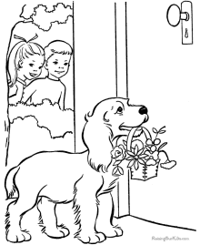 Valentine coloring page
