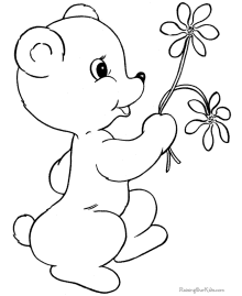Valentine day coloring book pages