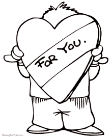 Free Valentine coloring pages for kid