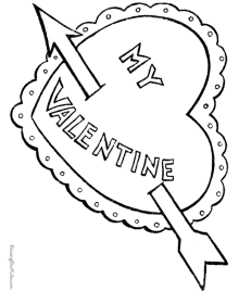 Happy Valentine coloring page