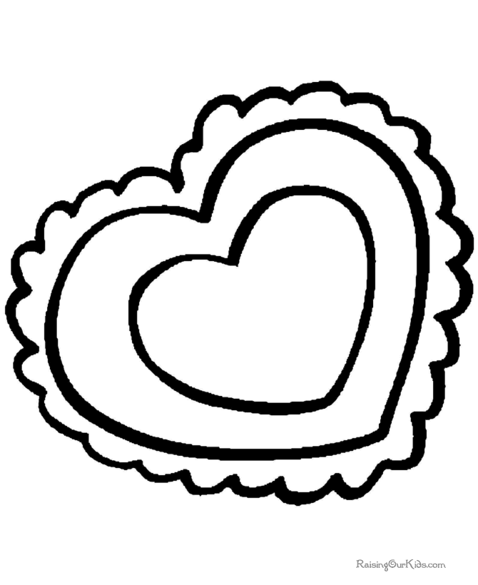 Preschool Valentine coloring pages