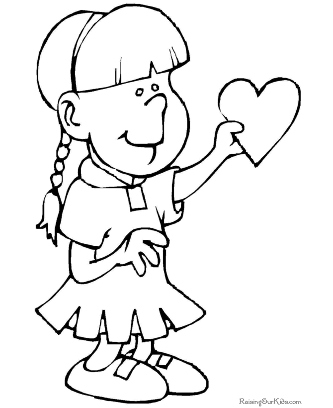 Saint Valentine coloring page