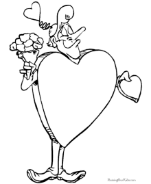 Free Valentine coloring page