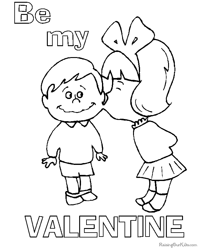 Valentine day coloring pages