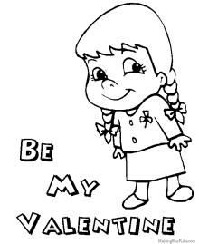 Valentine printable coloring pages for kid