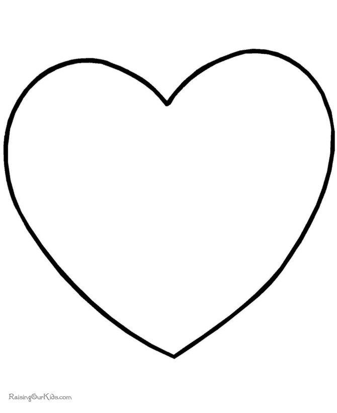 Preschool coloring pages for Valentine Day