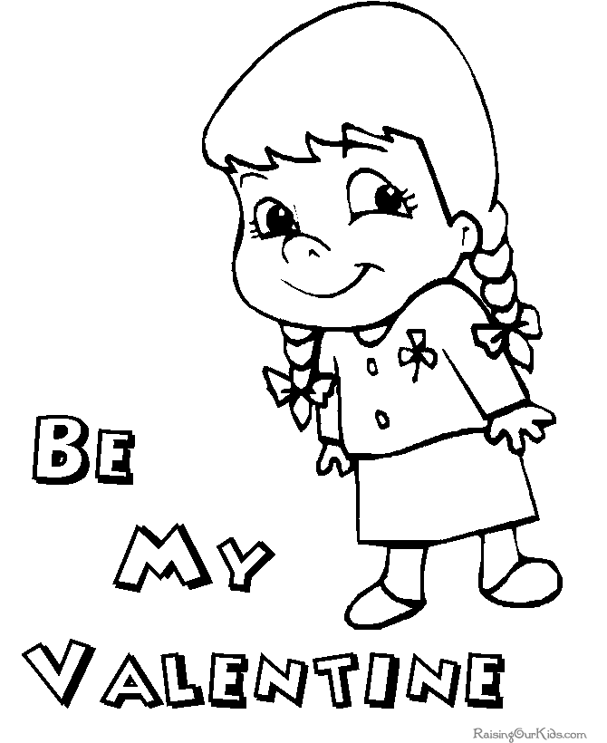 Preschool Valentine coloring pages to print