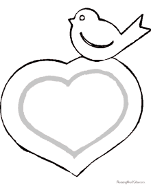 Preschool Valentine coloring pages