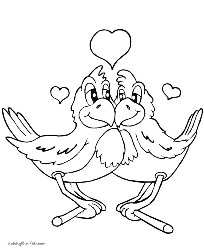 Valentine day coloring picture