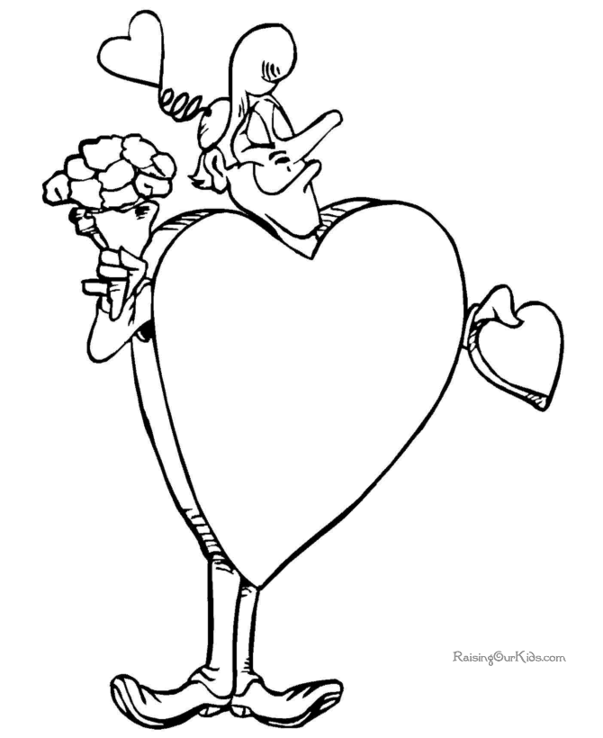 Funny Valentine coloring sheet