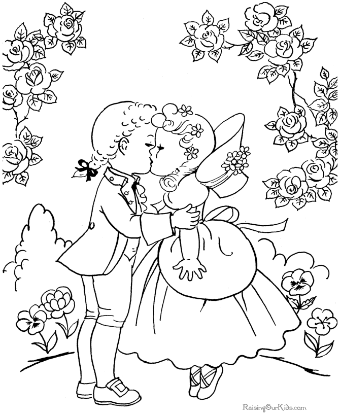 Valentine Day coloring sheet