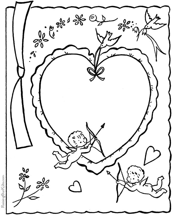 Free printable Valentine coloring sheet