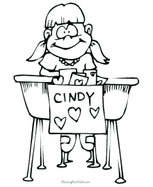 Child Valentine Day coloring sheets