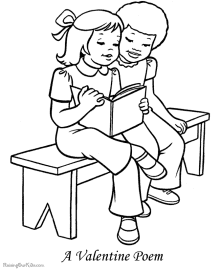 Printable Valentine coloring sheets