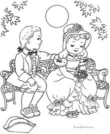 Free Valentine coloring sheet