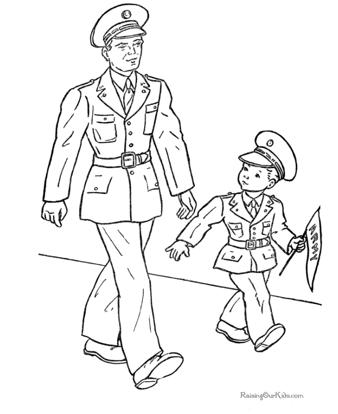 Free printable Veterans Day coloring book pages