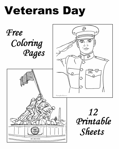 Veterans Day coloring pages!