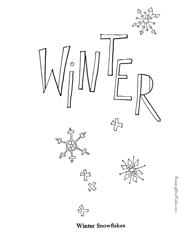 Free printable winter coloring book pages