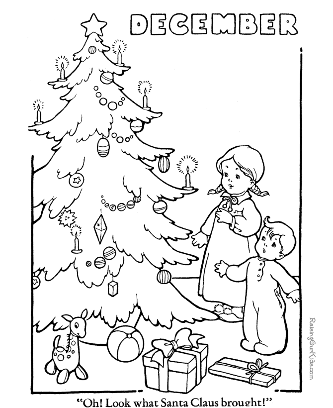 Free printable Winter coloring book page