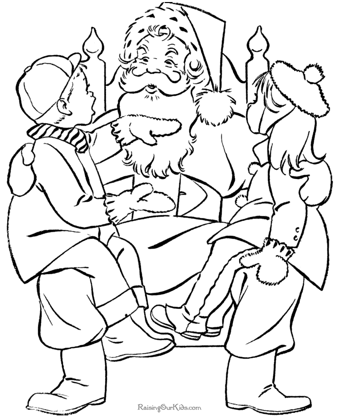 Santa Claus page to color