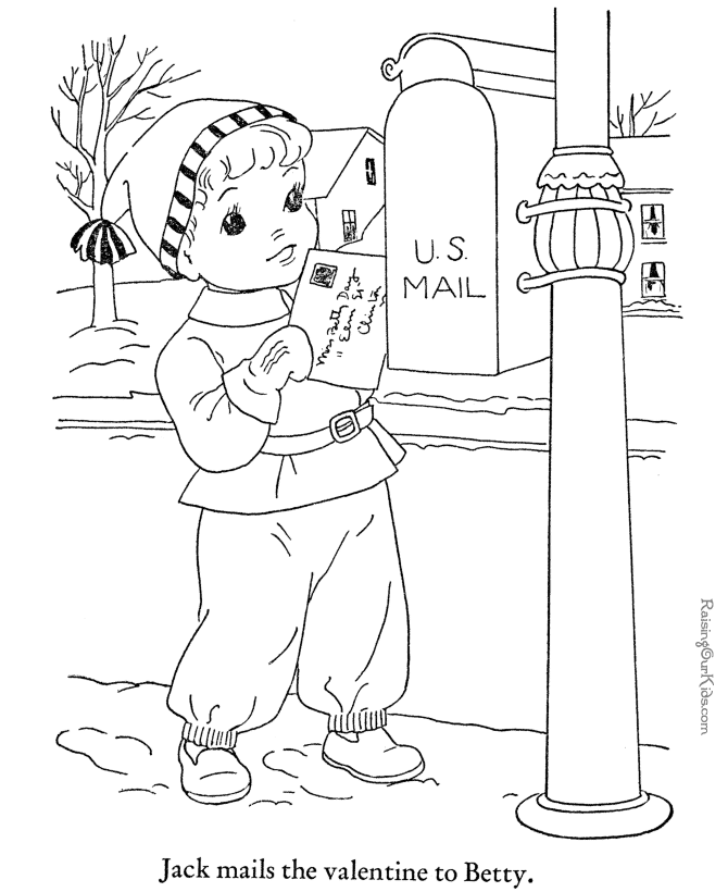 Free Winter coloring sheet for kid