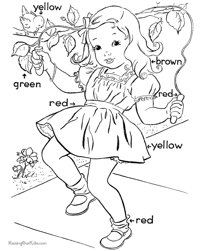 Teaching and coloring activity