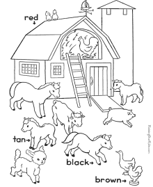 Learn colors - Primary colors worksheets