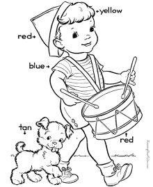 Learn colors - Coloring pages
