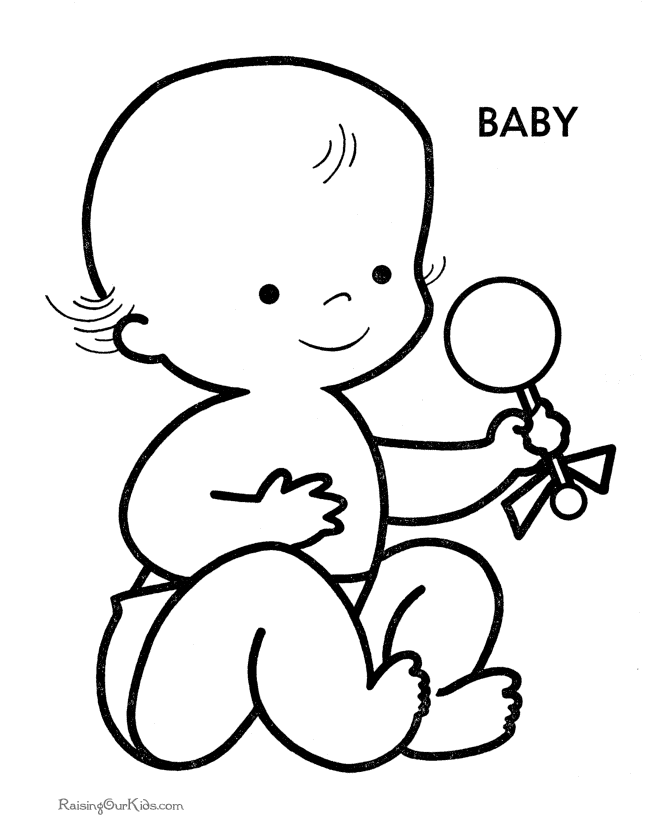 baby coloring pages to print out - photo #8