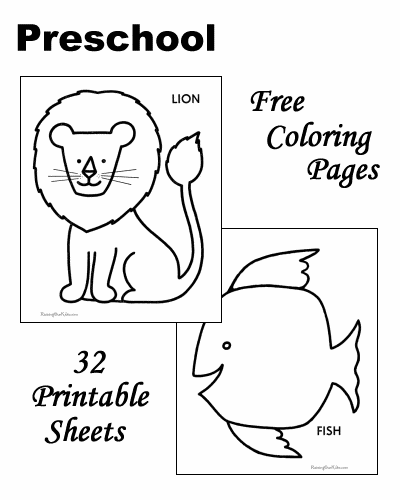 Preschool coloring pages!
