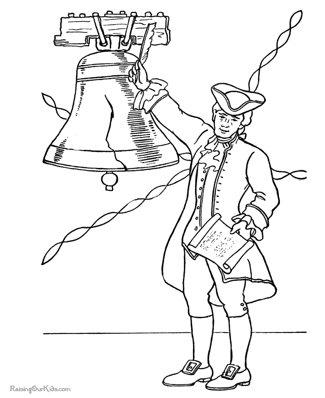 Coloring page for 4th of July
