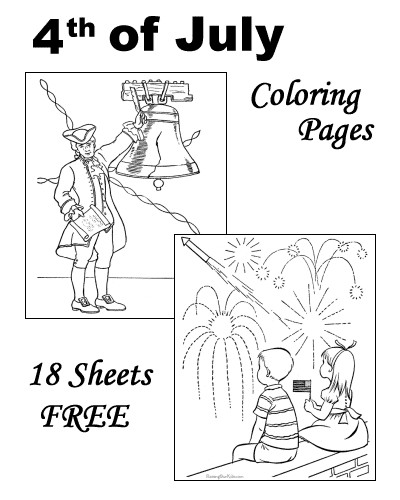 4th of July coloring pages!