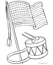 US flag coloring pages