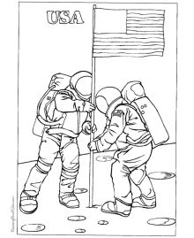 US flag coloring pages