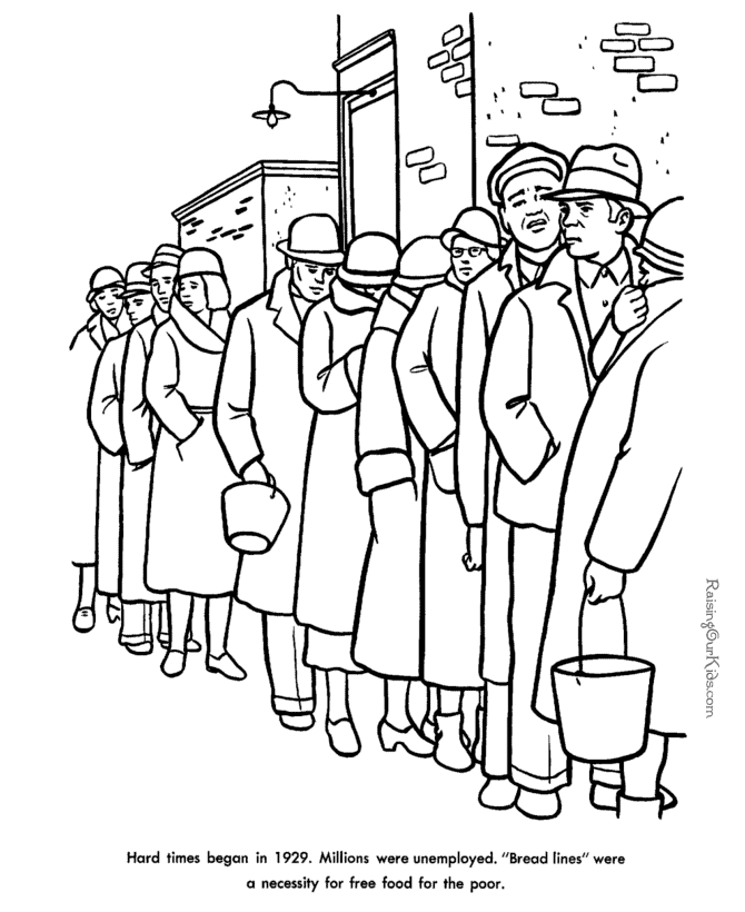 Great Depression Breadlines - American history for kid