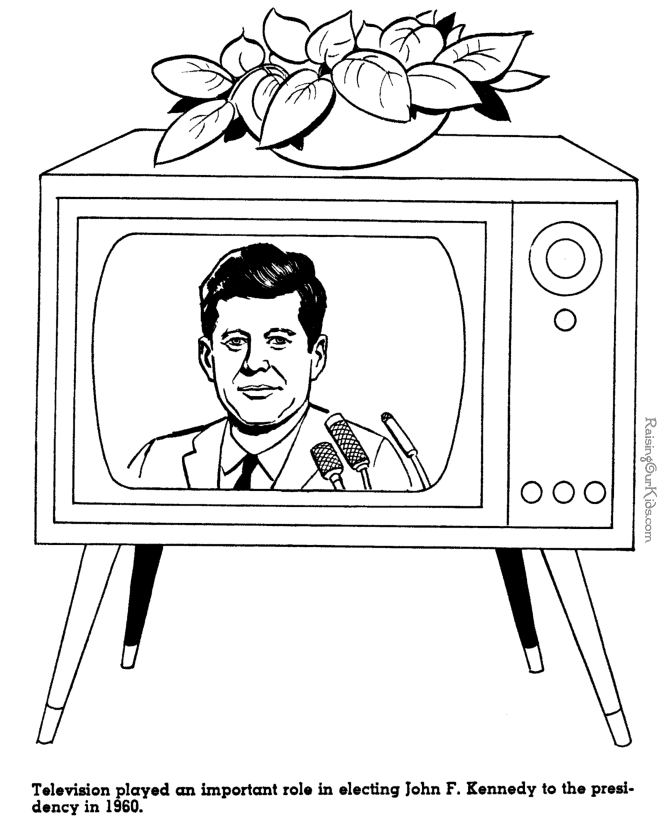 JFK History coloring pages for kid