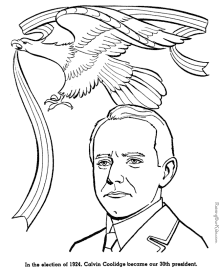 Calvin Coolidge coloring page