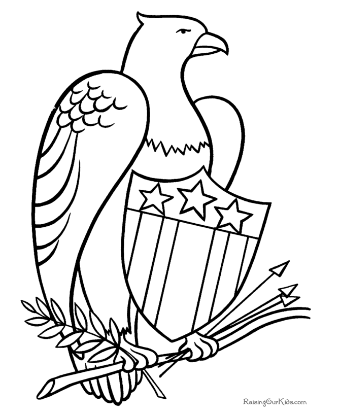 Patriotic Eagle Coloring Pages