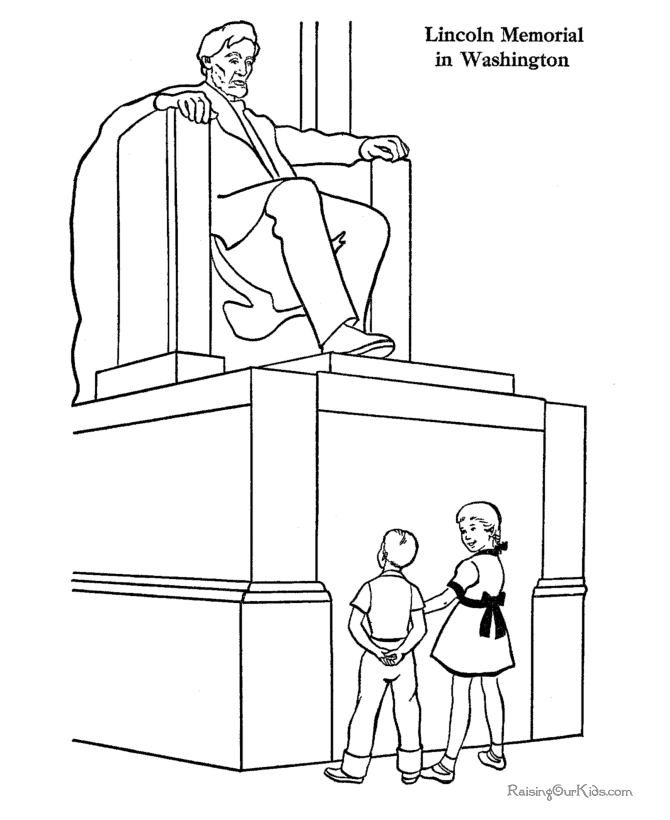 Lincoln Memorial coloring pages