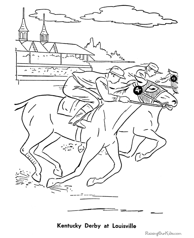 Historic Places - Kentucky Derby coloring page