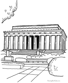 The Lincoln Memorial coloring page
