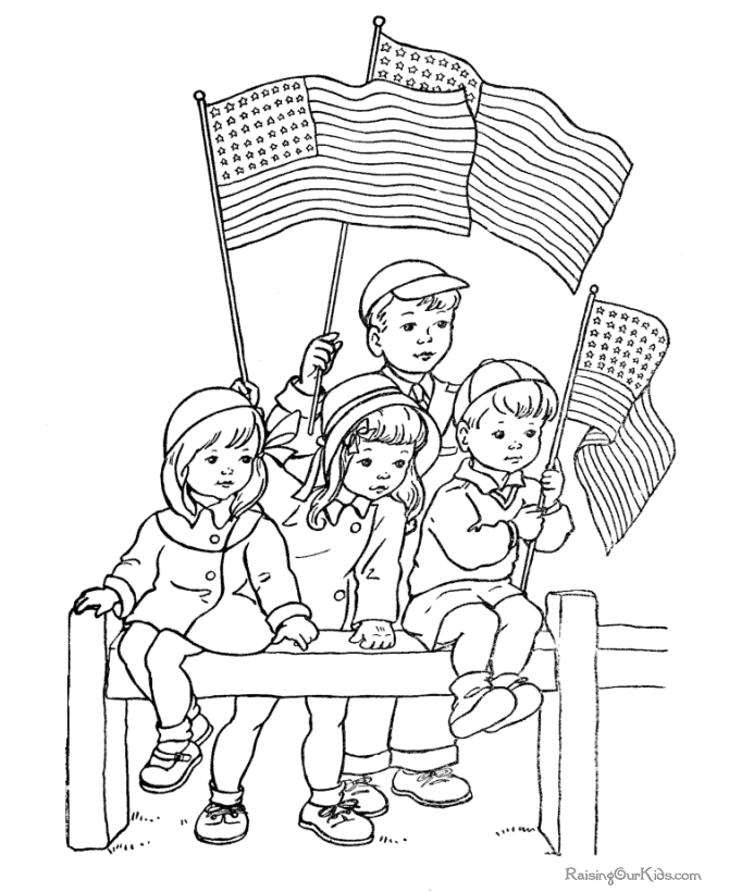 Free, printable Memorial Day coloring page