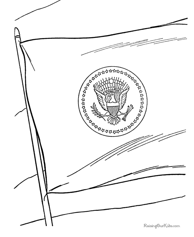 Free, printable patriotic flag coloring page