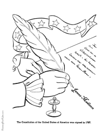 Coloring page of the Constitution
