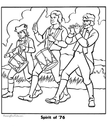 Spirit of 76 coloring pages