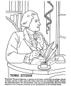 Thomas Jefferson facts and coloring page