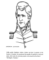 Andrew Jackson facts and coloring page