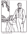 Biography and coloring picture