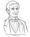 Abraham Lincoln facts and coloring page