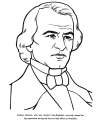Andrew Johnson facts and coloring page